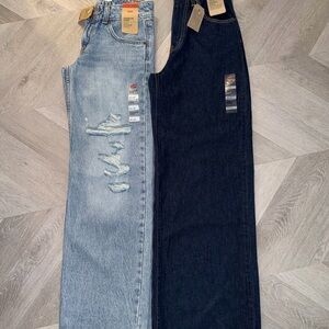 Levi's Light Blue low rise + Dark Blue baggy Jeans Bundle